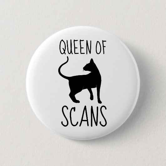 koningin van CAT-scans Ronde Button 5,7 Cm (Voorkant)