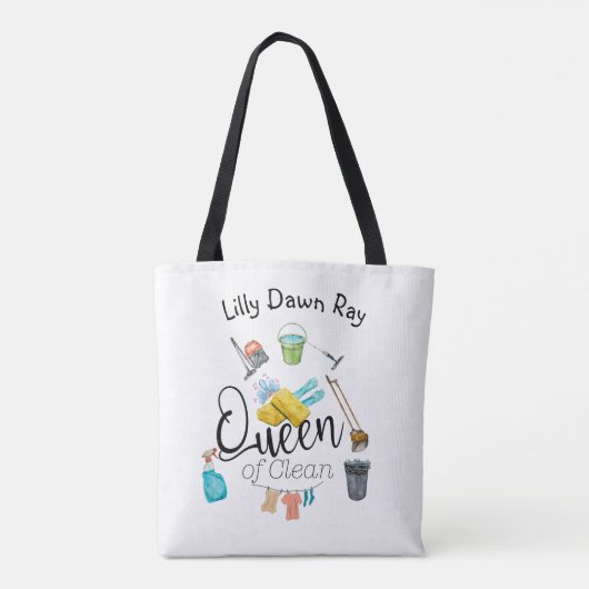 koningin van Clean Tote Bag (Achterkant)
