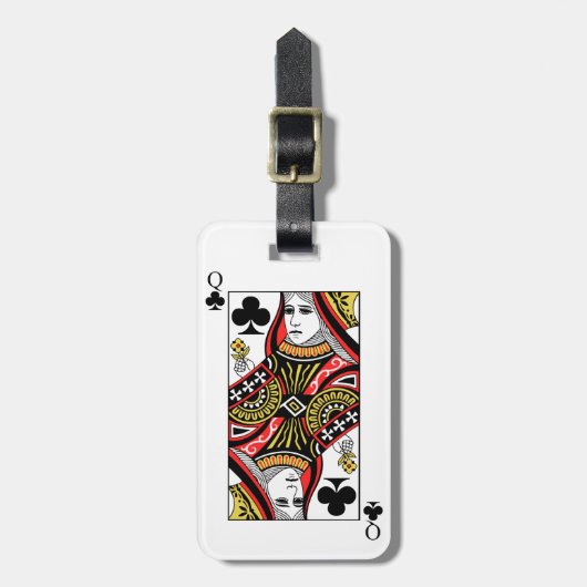 Koningin van Clubs Bagagelabel (Voorkant verticaal)