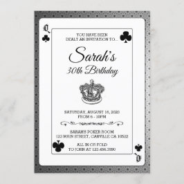 Koningin van Clubs Poker speelkaartjes Birthday In Kaart