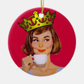 Koningin van Coffee Ornament (Voorkant)