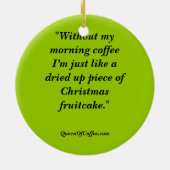 Koningin van Coffee Ornament (Achterkant)