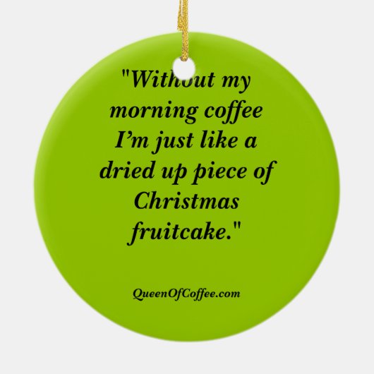 Koningin van Coffee Ornament (Achterkant)