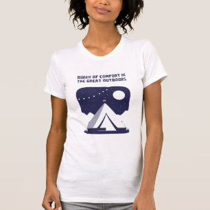 Koningin van Comfort Grote Buitenlucht Glamping T-shirt