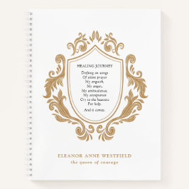 Koningin van Courage Healing Journey Poem Gold Bar Notitieboek