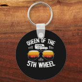 koningin van de 5e wiel Funny Camping Sleutelhanger (Voorkant)