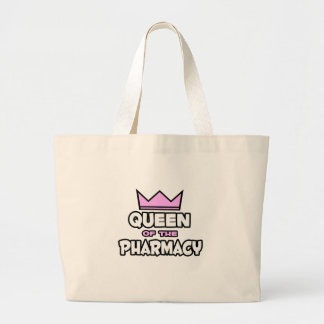 koningin van de apotheek grote tote bag