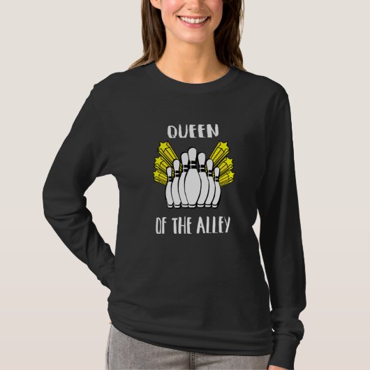 Koningin Van De Baan Bowling Kleding Fun Bowling A T-shirt (Voorkant)
