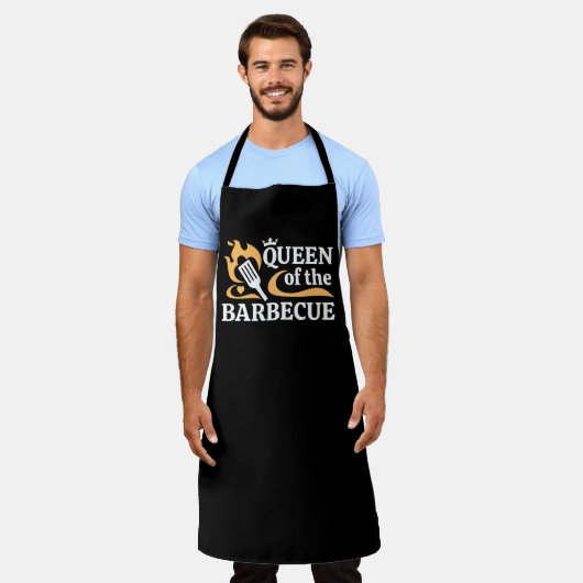 koningin van de barbecue schort (Gedragen)