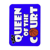 koningin van de Basketball Court Custom Color Girl Magneet (Verticaal)