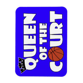 koningin van de Basketball Court Custom Color Girl Magneet