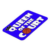koningin van de Basketball Court Custom Color Girl Magneet (Linkerzijde)