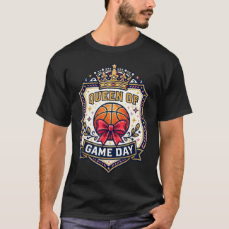 Koningin van de basketbalteam fan supporter op spe t-shirt