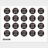 Koningin van de Bbq Bysh Bbq-feest Ronde Sticker (Vel)