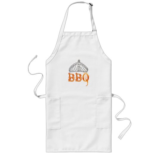 koningin van de BBQ-kroonboeder voor vrouwen Lang Schort (Voorkant)