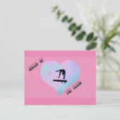 Koningin van de Beam Gymnastics Briefkaart Pink (Staand voorkant)