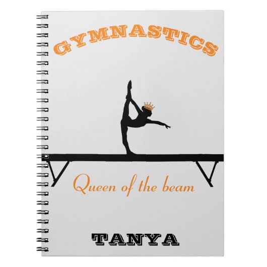 Koningin van de Beam Gymnastics Crown Notitieboek (Voorkant)
