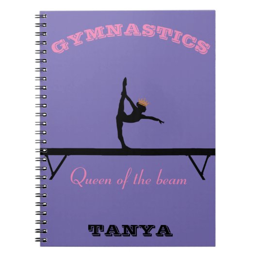 Koningin van de Beam Gymnastics Crown Notitieboek (Voorkant)