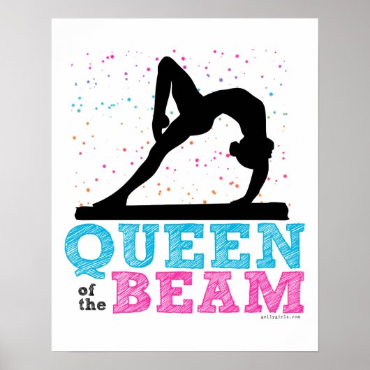 Koningin van de Beam Gymnastiek door Golly Girls Poster (Voorkant)