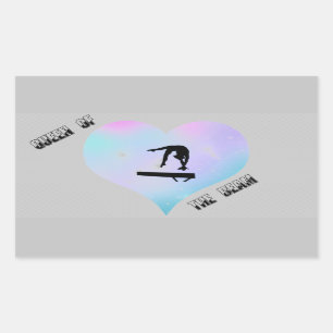 Koningin van de Beam Rectangle Gymnastiek Stickers