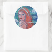 koningin van de betta door Renee Lavoie Ronde Sticker (Tas)