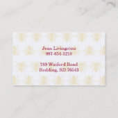 koningin van de bijenhouderij visitekaartje (Achterkant)