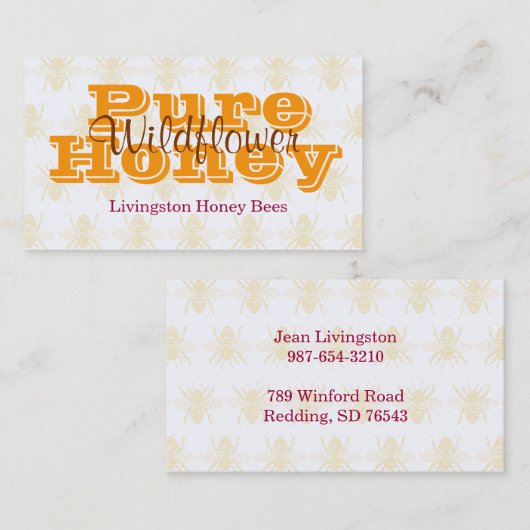 koningin van de bijenhouderij visitekaartje (Voorkant / Achterkant)