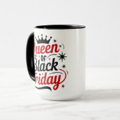 Koningin van de Black Friday-winkeldag Mok (Voorkant links)