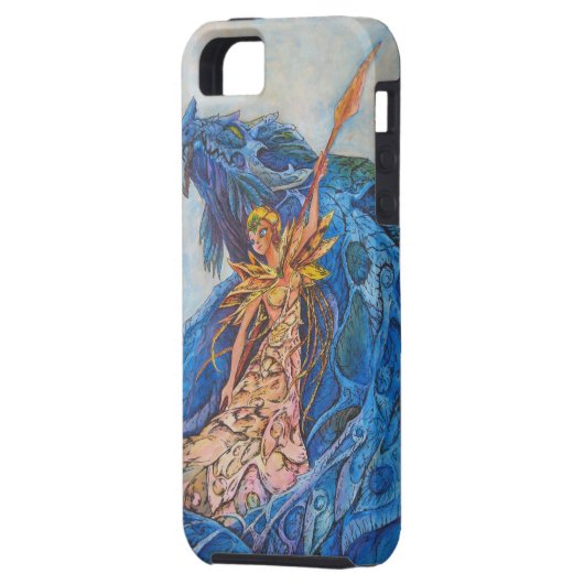 Koningin van de blauwe draak Case-Mate iPhone case (Achterkant Links)