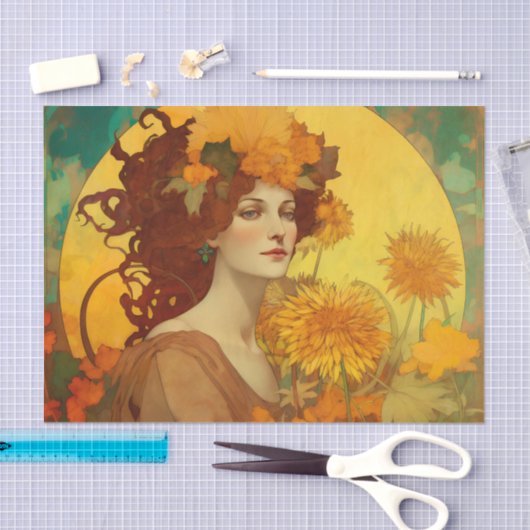 KONINGIN VAN DE BLOEMEN decoupage papier (Craft)