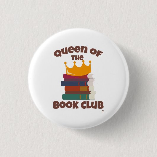 Koningin van de boekenclub Leuk leesontwerp Ronde Button 3,2 Cm (Voorkant)