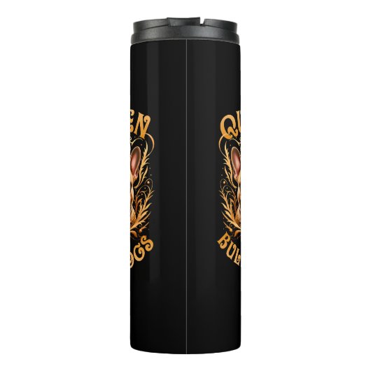 Koningin van de bulldogs franse bulldog moeder thermosbeker (Achterkant)