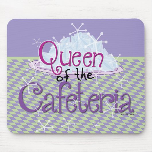 Koningin van de Cafetaria - Lunchdame Muismat (Voorkant)