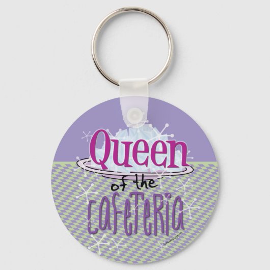 Koningin van de Cafetaria - Lunchdame Sleutelhanger (Voorkant)