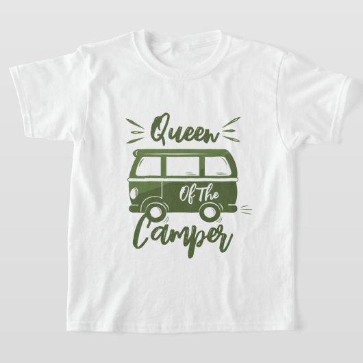 Koningin van de Camper, cadeau voor Camper Queen T-shirt (Laagn)