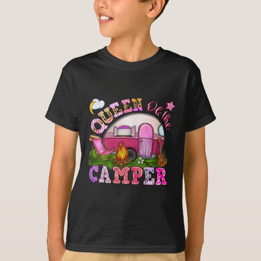 Koningin Van De Camper Camping _1 T-shirt (Voorkant)