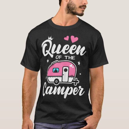 Koningin van de Camper Camping T-shirt (Voorkant)