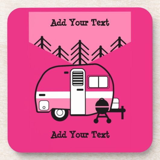 Koningin van de Camper - Funny Camping RV Bier Onderzetter (Voorkant)