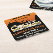 Koningin van de Camper - Funny Camping RV Caravan Kartonnen Onderzetters (Schuin)