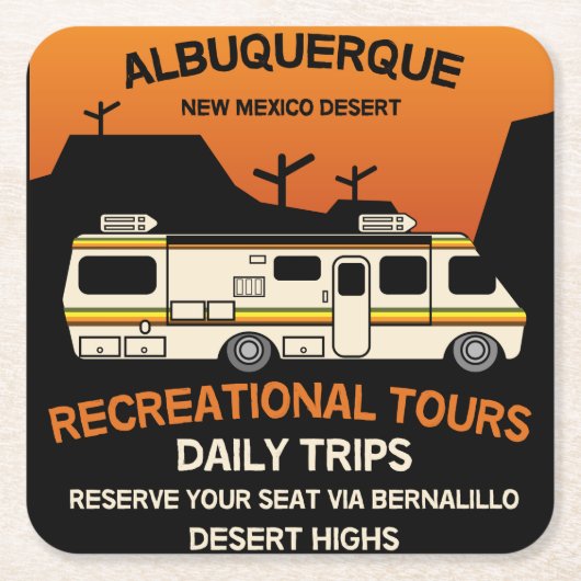 Koningin van de Camper - Funny Camping RV Caravan Kartonnen Onderzetters (Voorkant)