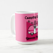 Koningin van de Camper - Funny Camping RV Caravan  Koffiemok (Voorkant links)