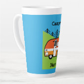 Koningin van de Camper - Funny Camping RV Caravan Latte Mok (Linkerhoek)