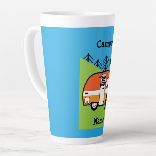 Koningin van de Camper - Funny Camping RV Caravan  Latte Mok (Linkerhoek)
