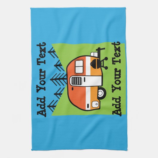 Koningin van de Camper - Funny Camping RV Caravan  Theedoek (Verticaal)