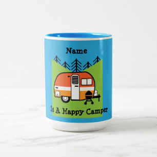 Koningin van de Camper - Funny Camping RV Caravan  Tweekleurige Koffiemok