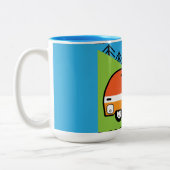 Koningin van de Camper - Funny Camping RV Caravan  Tweekleurige Koffiemok (Links)