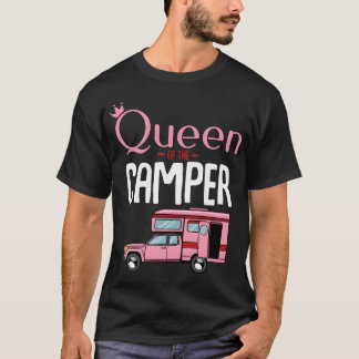 Koningin Van De Camper Grappige Camping Auto Vakan T-shirt