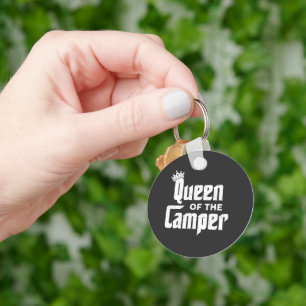 Koningin Van De Camper Grappige Camping Buitenacti Sleutelhanger