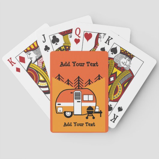 Koningin van de Camper - Grappige Camping Caravan  Pokerkaarten (Achterkant)