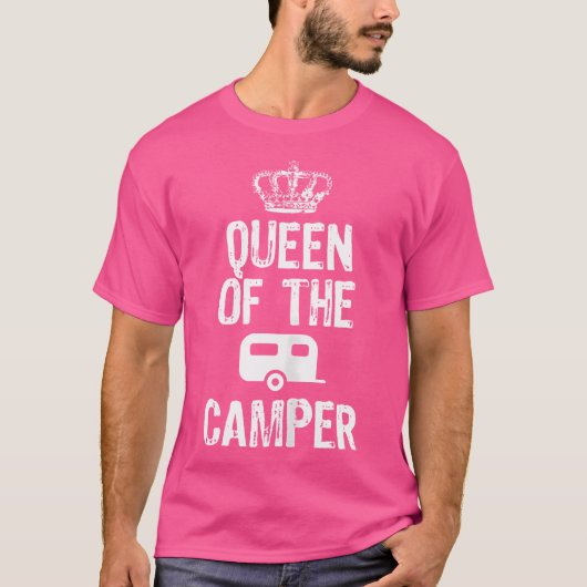 Koningin van de Camper Grappige Camping Gift Kerst T-shirt (Voorkant)